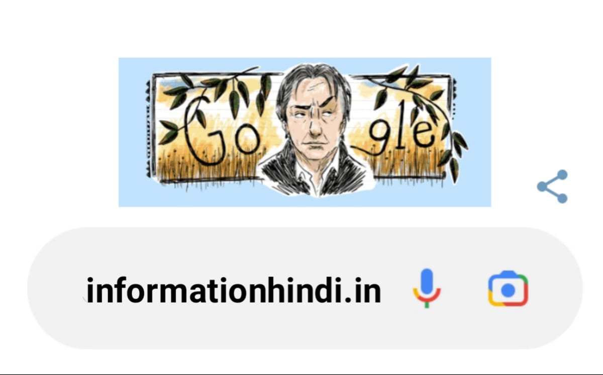 Google Doodle: Alan Rickman Hindi