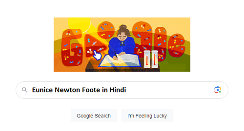 Eunice Newton Foote in Hindi