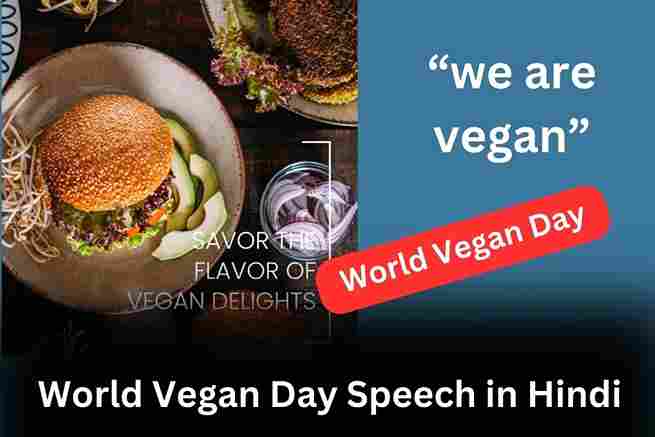 World Vegan Day Speech in Hindi